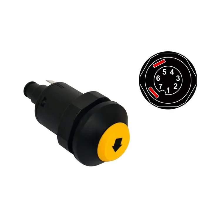 Lift & lower push switch VLC2520 Vapormatic Fendt: G395860100010
Massey Ferguson: 30572200
Same: 0.008.8049.0
Valtra Valmet: 