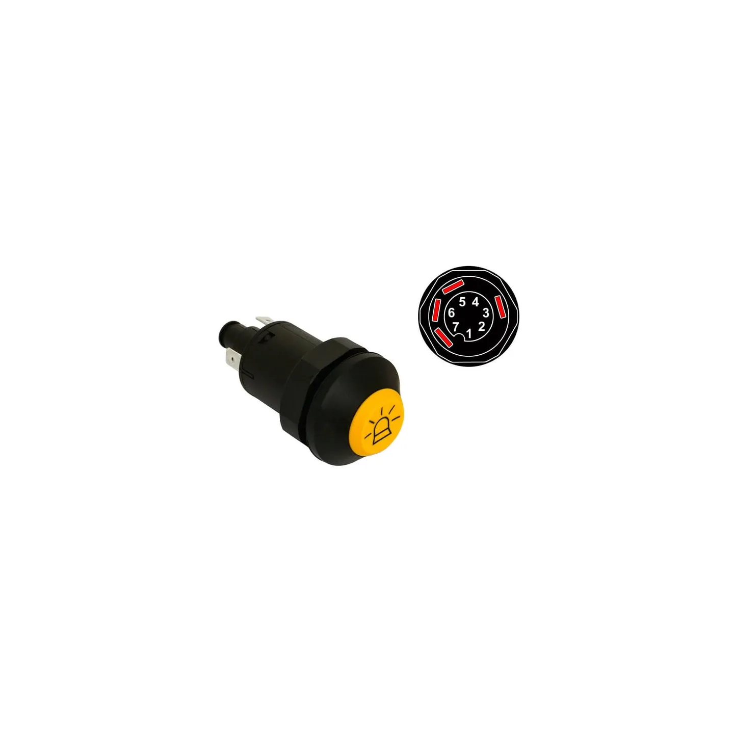 Rotating light push switch VLC2518 Vapormatic John Deere: RT7700028026
Renault: 7700028026
Renault: 7700007393