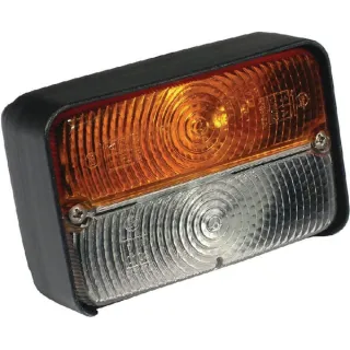 Virziena un pozīcijas gaisma Halogen, priekšējā, taisnstūrveida, dzeltens/balts, pievienojams, VPM3708 Vapormatic John Deere: AL