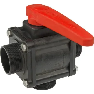 Ball valve 3-ways 1 1/2 M 453025E66 Arag