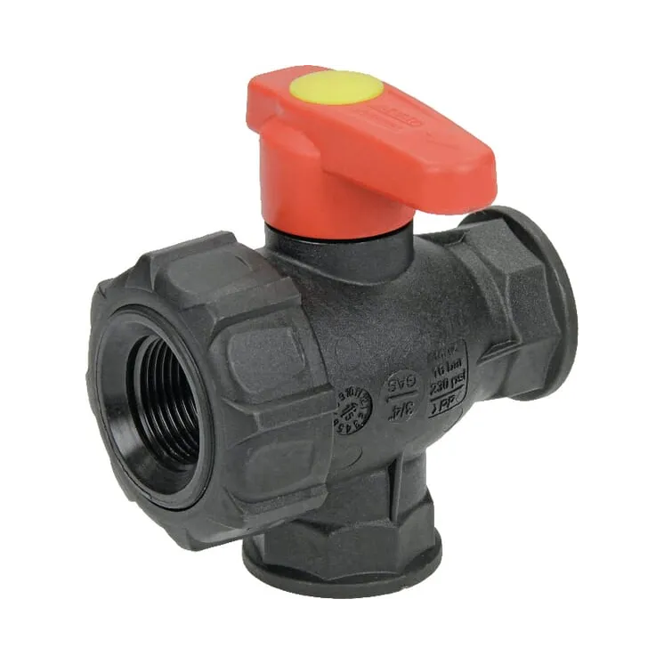 Ball valve 3/4 Continuous 3-way 45531113 Arag 4542233H 454233H