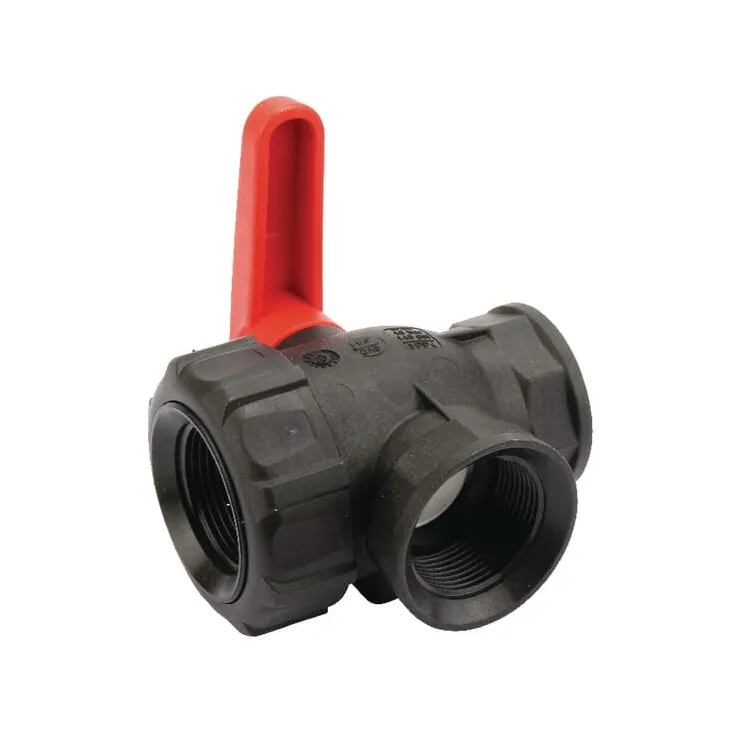 Ball valve 1 1/4 Viton seal 3-way 45531115V Arag