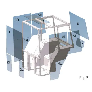 Glass pane 3224610R1 CNH 3224611R1