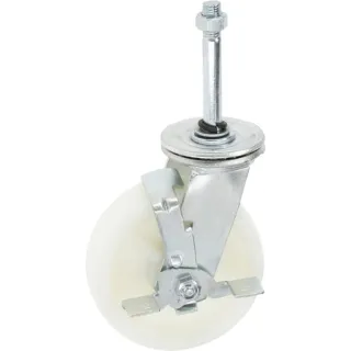 Caster wheel swivel, polyamide wheel: with brake, single bolt hole,   12002GP gopart