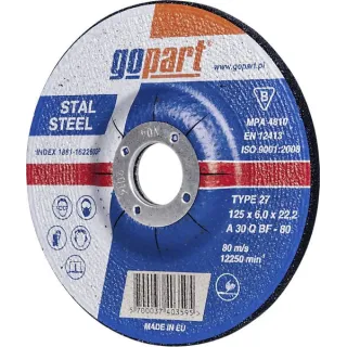 Tērauda slīpēšanas disks Andre, nospiests, 125x6x22 1861162260GP gopart