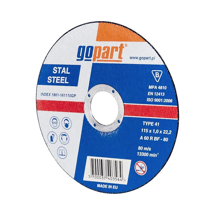 Steel cutting disc , flat 115x1x22  1861161110GP gopart