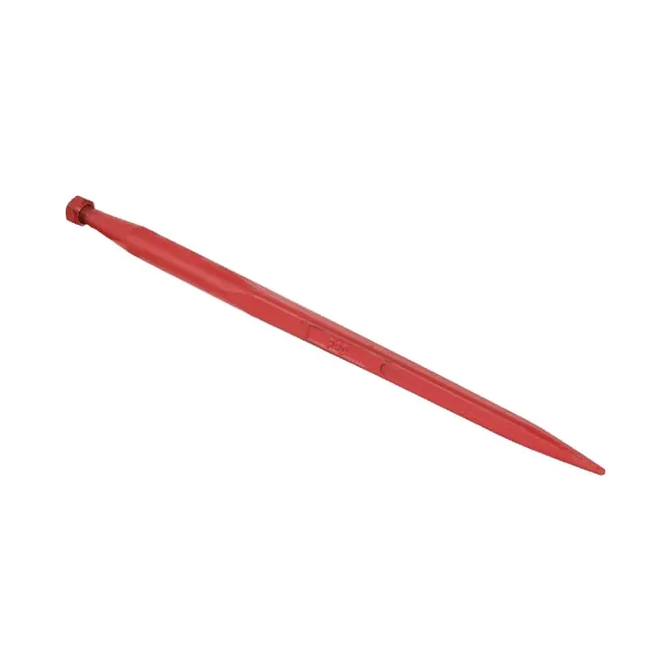 Loader tine, straight, square section 45x980mm, pointed tip with M28x1.5mm nut, red,   519398028 gopart
