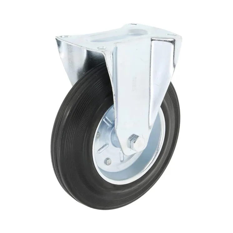 Caster wheel rigid, rubber wheel: 200x45mm, plate fitting: 135x105mm Load: 200kg,   5181200GP gopart 1265208120