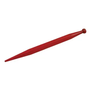 Loader tine, straight, round section 50x820mm, pointed tip with M28x1.5mm nut, red,   519382028 gopart