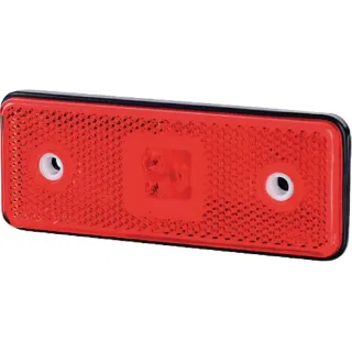 Gaismas gaismas diode, 0.4/0.7W, taisnstūrveida, 12/24V, sarkana, 112x45x11mm, 3 LED, LA35055 gopart
