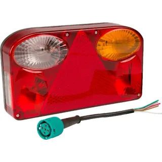 Aizmugurējais lukturis RH taisnstūrveida, 12/24V, 235x135x52mm, Bajonets 5-pin, LA45029R gopart