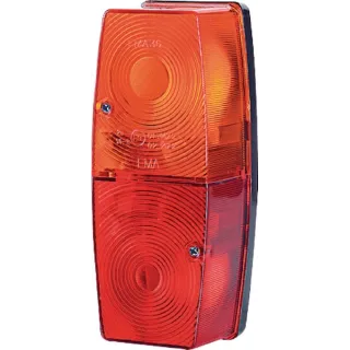 Aizmugurējais lukturis 5/21W, taisnstūrveida, 12/24V, sarkans/oranžs, 162x56mm, LA45013 gopart