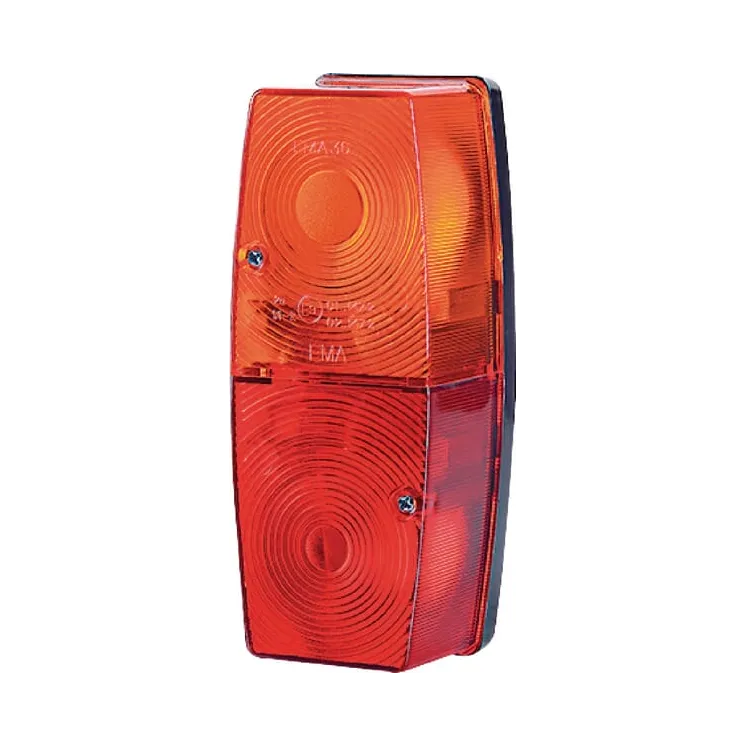 Aizmugurējais lukturis 5/21W, taisnstūrveida, 12/24V, sarkans/oranžs, 162x56mm, LA45013 gopart
