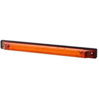 Gaismas gaismas diode, 0.5/1W, taisnstūrveida, 12/24V, oranža, 255x24x27mm, 2 LED, LA35062 gopart