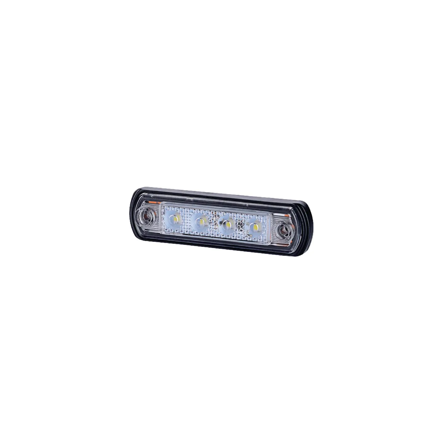 Gaismas gaismas diode, 0.5/1W, taisnstūrveida, 12/24V, balts, 82x31x15mm, 4 LED, LA35056 gopart