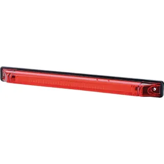 Gaismas gaismas diode, 0.5/1W, taisnstūrveida, 12/24V, sarkana, 255x24x27mm, 2 LED, LA35060 gopart