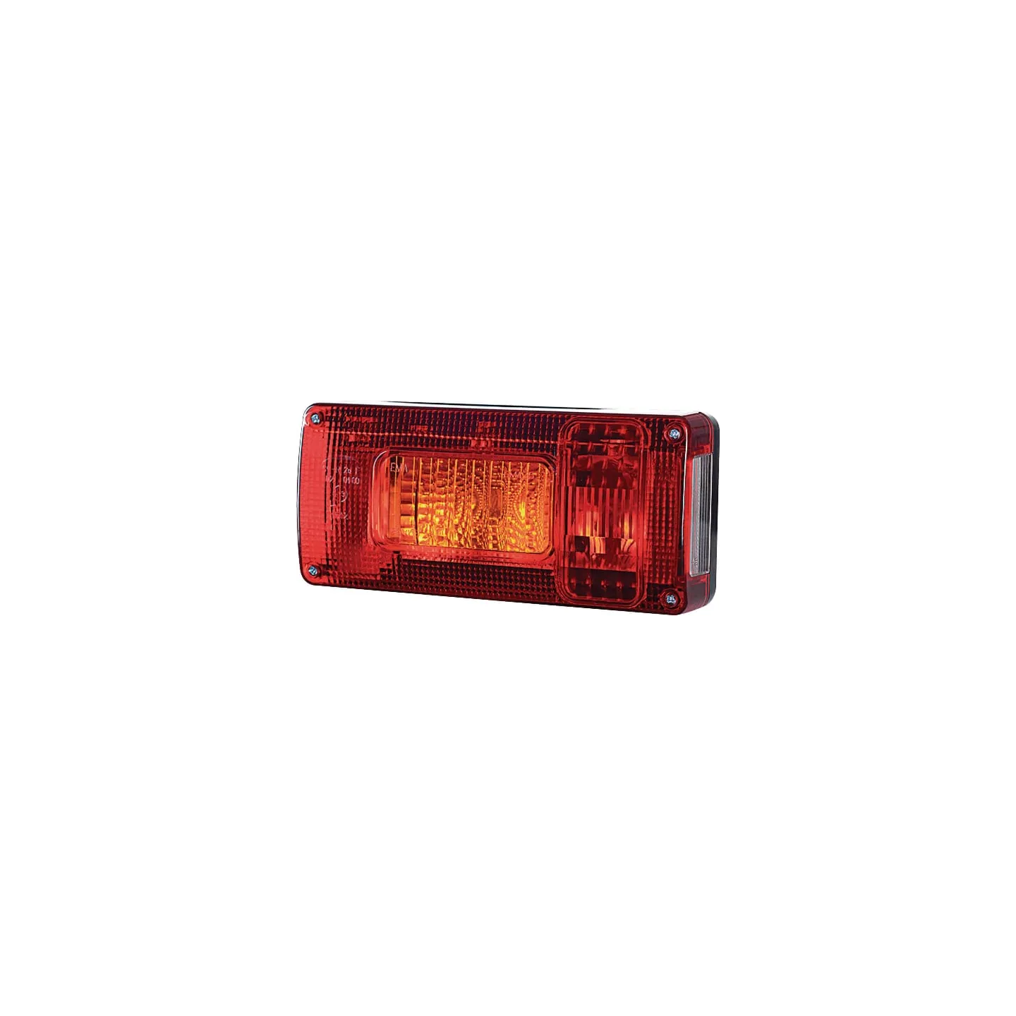Aizmugurējais lukturis LH 5/21W, taisnstūrveida, 12/24V, balts/oranžs/sarkans, 218x54,5x100mm, LA45015 gopart