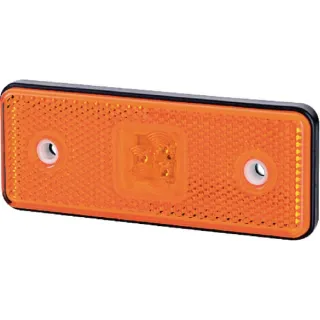 Gaismas gaismas diode, 0.4/0.7W, taisnstūrveida, 12/24V, oranža, 112x45x11mm, 3 LED, LA35053 gopart