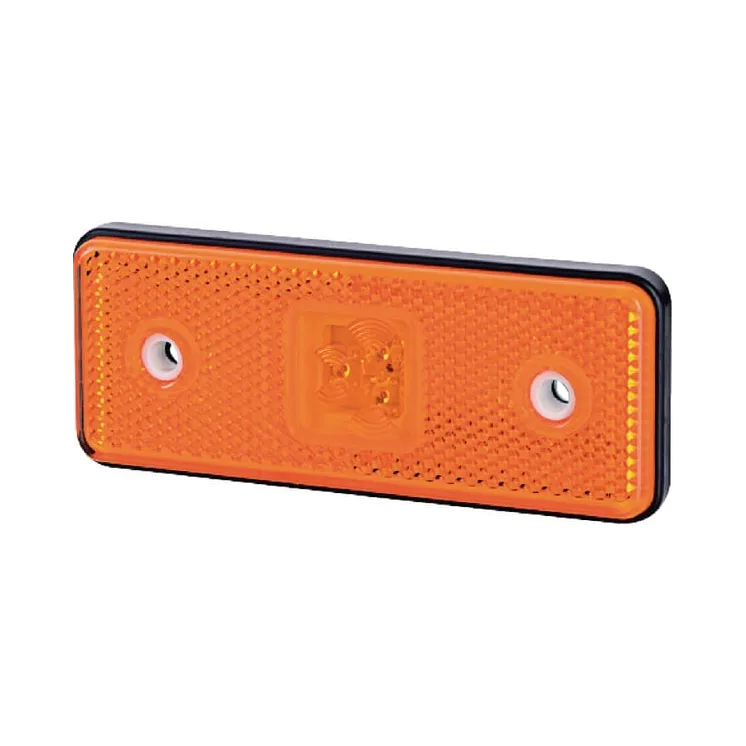 Gaismas gaismas diode, 0.4/0.7W, taisnstūrveida, 12/24V, oranža, 112x45x11mm, 3 LED, LA35053 gopart