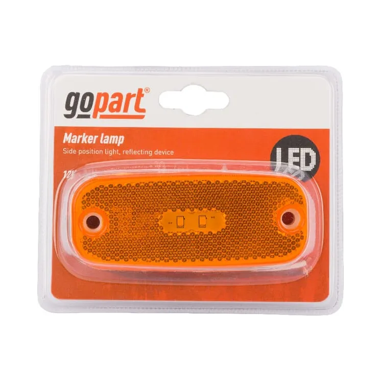 Gaismas gaisma LED, taisnstūrveida, 12/24V, dzintara, 111x45x15mm, LA35061 gopart