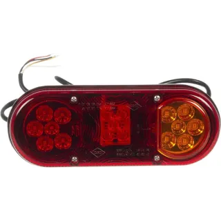 Aizmugurējais lukturis RH LED, taisnstūrveida, 12/24V, sarkans/oranžs, 205x53.6x80mm, LA45006 gopart