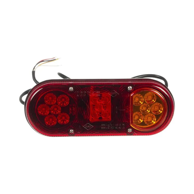 Aizmugurējais lukturis RH LED, taisnstūrveida, 12/24V, sarkans/oranžs, 205x53.6x80mm, LA45006 gopart
