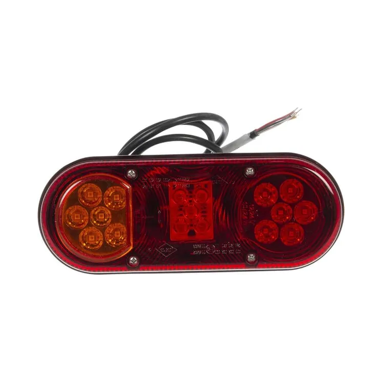 Aizmugurējais lukturis LH LED, taisnstūrveida, 12/24V, sarkans/oranžs, 205x53.6x80mm, LA45007 gopart