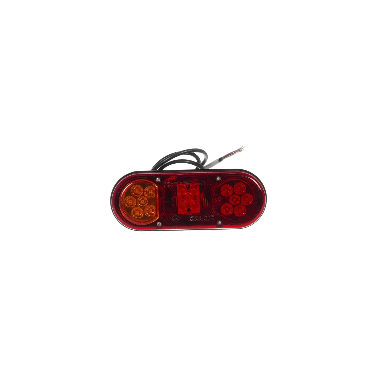 Aizmugurējais lukturis LH LED, taisnstūrveida, 12/24V, sarkans/oranžs, 205x53.6x80mm, LA45007 gopart