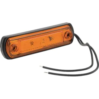 Gaismas gaismas diode, 0.5/1W, taisnstūrveida, 12/24V, oranža, 110x31x15mm, 4 LED, LA35057 gopart