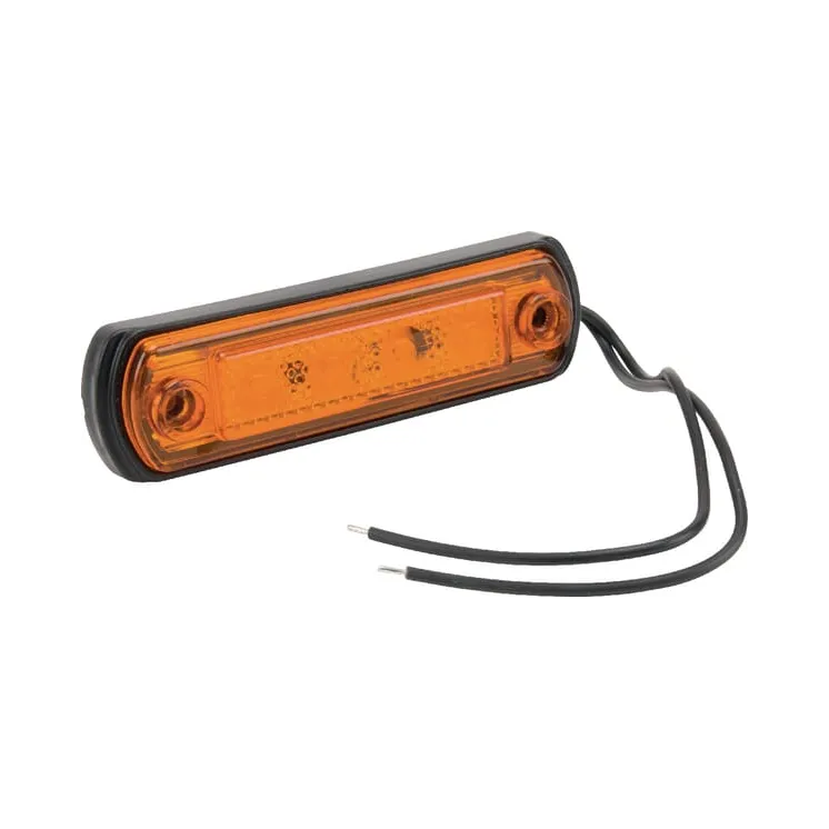 Gaismas gaismas diode, 0.5/1W, taisnstūrveida, 12/24V, oranža, 110x31x15mm, 4 LED, LA35057 gopart