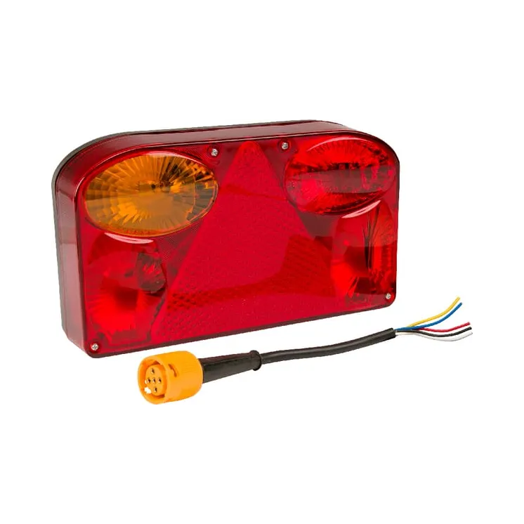 Aizmugurējais lukturis LH taisnstūrveida, 12/24V, 235x135x52mm, Bajonets 5-pin, LA45029L gopart