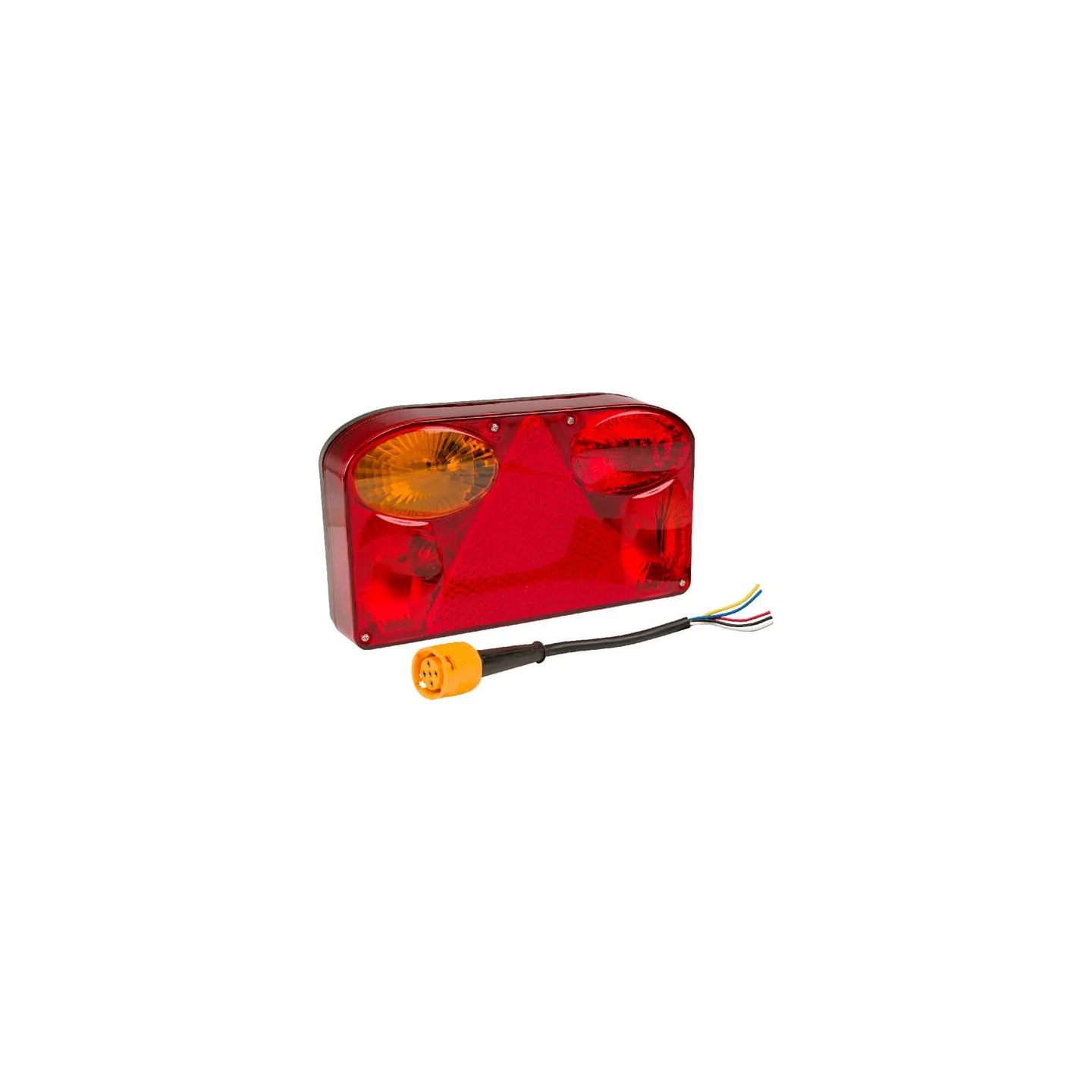 Aizmugurējais lukturis LH taisnstūrveida, 12/24V, 235x135x52mm, Bajonets 5-pin, LA45029L gopart