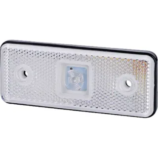 Gaismas gaismas diode, 0,4/0,7 W, taisnstūrveida, 12/24 V, balts, 112x45x11 mm, 1 LED, LA35051 gopart