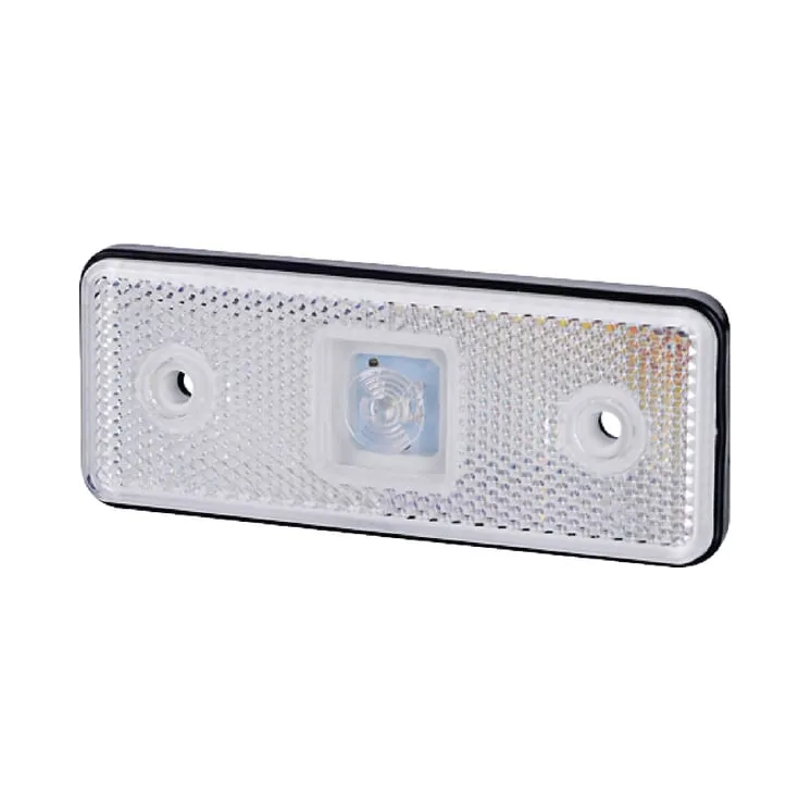 Gaismas gaismas diode, 0,4/0,7 W, taisnstūrveida, 12/24 V, balts, 112x45x11 mm, 1 LED, LA35051 gopart