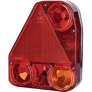 Aizmugurējais lukturis LH taisnstūrveida, 12/24V, sarkans/oranžs, 206x54.5x174mm, LA45008 gopart