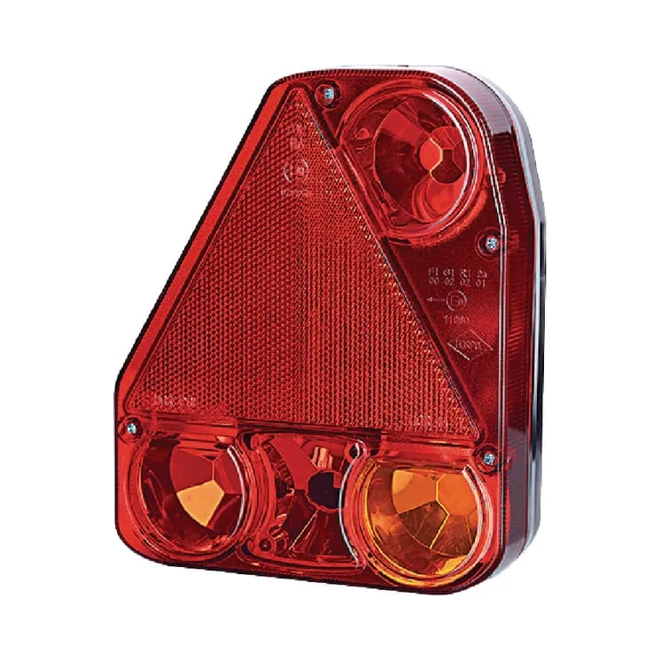 Aizmugurējais lukturis LH taisnstūrveida, 12/24V, sarkans/oranžs, 206x54.5x174mm, LA45008 gopart