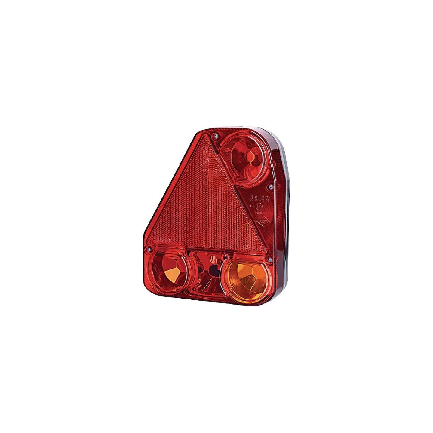 Aizmugurējais lukturis LH taisnstūrveida, 12/24V, sarkans/oranžs, 206x54.5x174mm, LA45008 gopart