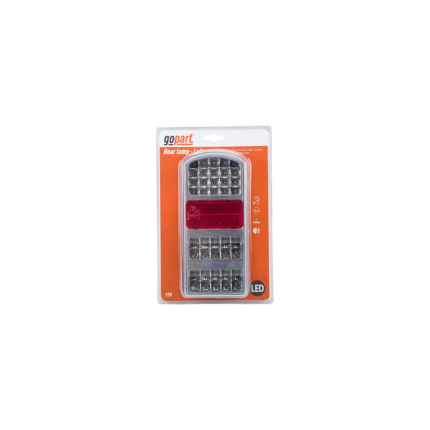Daudzfunkciju gaisma LH LED, taisnstūrveida, 12V, 235x105x53mm, Bajonets 5-pin, LA91261L gopart