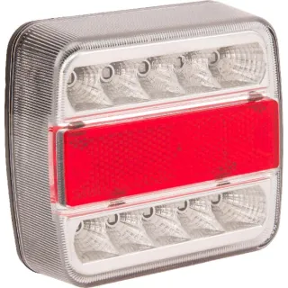 Aizmugurējais gaismas diode, 1W, kvadrātveida, 12V, 106x100x98mm, 5 kontaktu, 18 LED, LA99200GP gopart