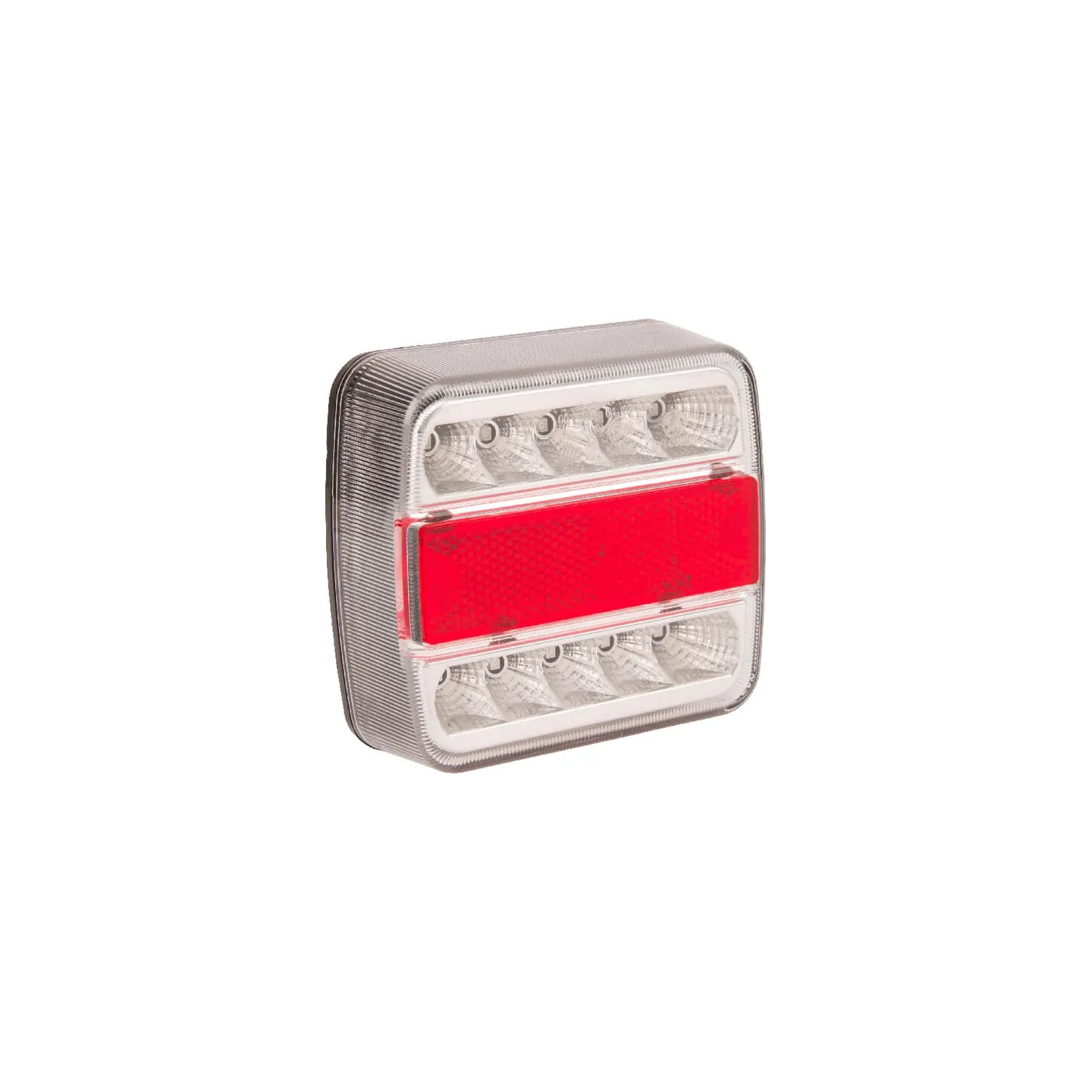Aizmugurējais gaismas diode, 1W, kvadrātveida, 12V, 106x100x98mm, 5 kontaktu, 18 LED, LA99200GP gopart