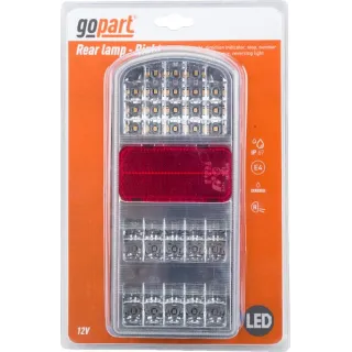 Daudzfunkciju gaisma RH LED, taisnstūrveida, 12V, 235x105x53mm, Bajonets 5-pin, LA91261R gopart