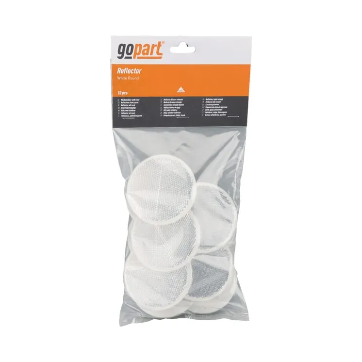 Reflector, white, round  LA75019 gopart