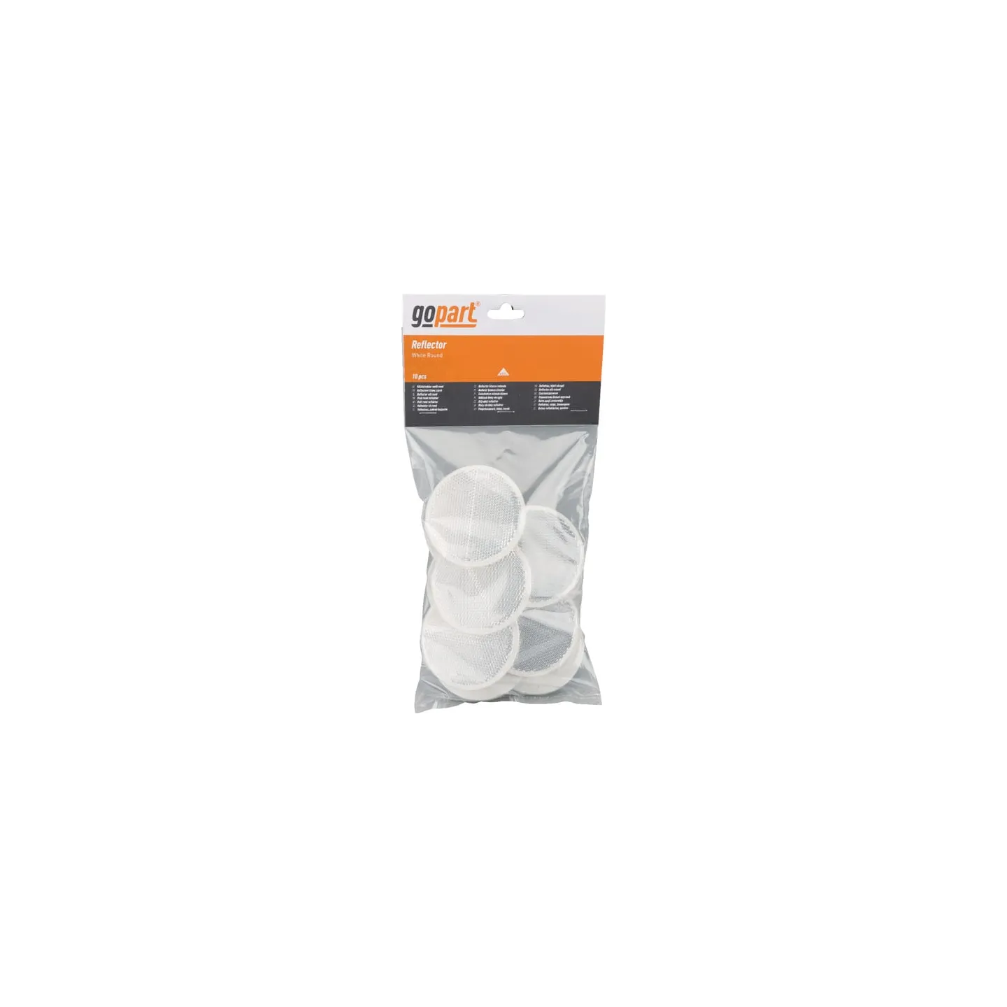 Reflector, white, round  LA75019 gopart