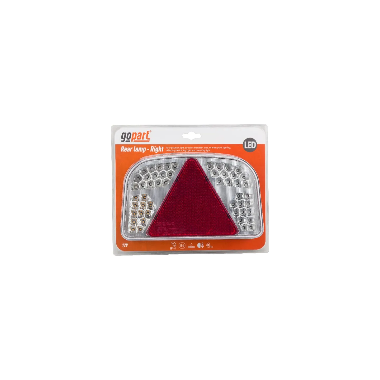 Multifunction light RH LED, rectangular, 12V, 244x149x48mm, Bayonet 7-pin,   LA91260R gopart