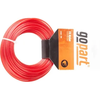 Trimmera aukla 2.4mm 15m kvadrātveida sarkana NL2415SGPG gopart