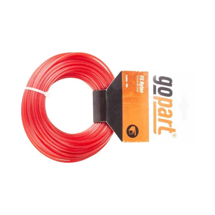 Trimmera aukla 2.4mm 15m kvadrātveida sarkana NL2415SGPG gopart