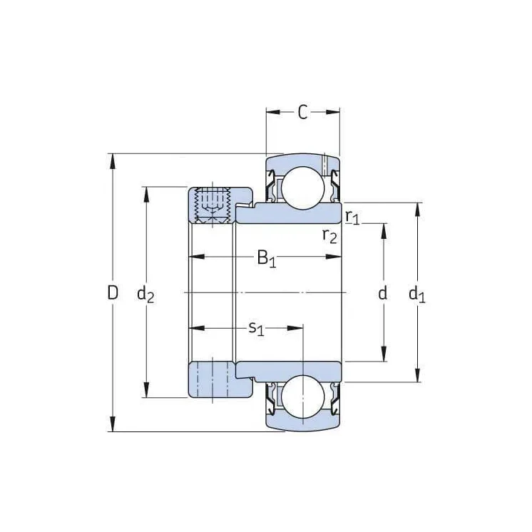 Dziļo rievu lodīšu gultnis 40x80x40,5mm SA208GP gopart 7777D208 EN208NB SA208TR