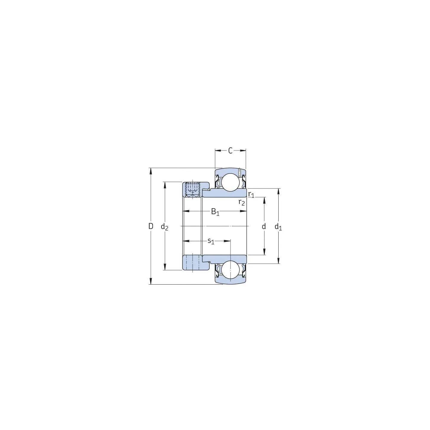 Dziļo rievu lodīšu gultnis 40x80x40,5mm SA208GP gopart 7777D208 EN208NB SA208TR
