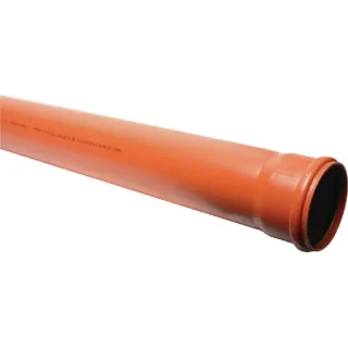 PVC caurule 125 mm x 1,0 m 16150125010 AGRALV