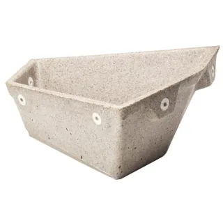 Slant polymer concrete trough for birth cage, right  16201602 AGRALV